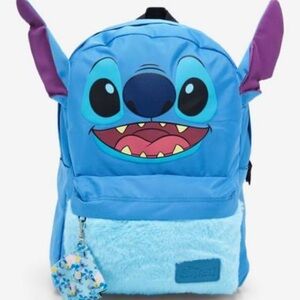Disney Stitch Fuzzy Figural Backpack